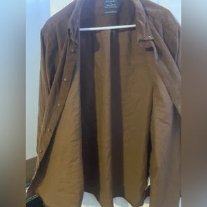 Brown corduroy button down shirt. never work! Great condition!